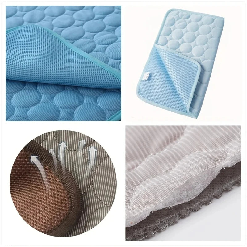 KIRE™ cooling mat features - Foldable design for travel, machine washable and breathable fabric